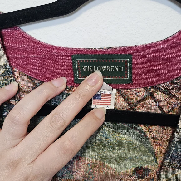 Vintage Portrait Tapestry Vest 3X - Picture 10 of 11